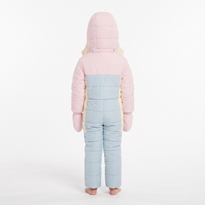 Traje de Nieve para Niñas Hawk Eye con Bloques de Color, Capucha y Cremallera, Aislamiento Sintético, Cortavientos, Ropa de Invierno, Traje de Esquí Infantil - Product Image 4