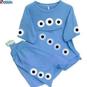 Ensemble 2 pièces personnalisé pour femme, nouvelle mode estivale, t-shirt et short imprimés, survêtement décontracté ample - Product Image 2