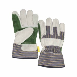 Gants de travail en cuir de vachette renforcé de qualité supérieure, résistants à l'abrasion et à la chaleur, gants de jardinage canadiens pour riggers - Product Image 1