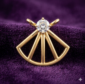 Luxury <b>Solid</b> 18k and 14 k <b>Gold</b> Diamond <b>Pendant</b> Certified Natural Diamonds Romantic Wedding Jewelry - Product Image 1