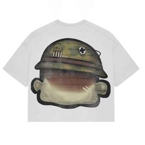 T-shirt surdimensionné personnalisé pour homme, col en V, respirant, en maille, style maillot de football, avec lettres, coupe ample - Product Image 6