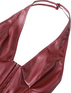<b>Aesthetic</b> Women Faux Leather Tank <b>Top</b> Custom Branding OEM Factory Sleeveless Slim Fit Vest - Product Image 5