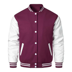 Chaqueta Letterman con Mangas de Cuero Personalizadas, Diseño Clásico Varsity, Cuerpo de Lana Resistente, Ropa Exterior Informal - Product Image 1