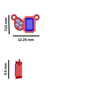 Collier pendentif Toi et Moi en or 14 carats avec pierre précieuse octogonale et accents de diamants en or tricolore - Product Image 6