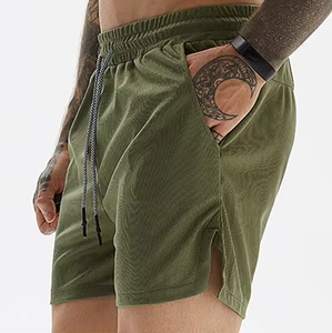 Vêtements de sport pour hommes, t-shirts en mesh pour la course à pied, shorts de sport personnalisés de 5 pouces pour hommes, fabricant - Product Image 2