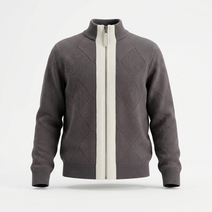 Sudadera con Capucha de Una Pieza para Hombre, 100% Lana Merino, Tejida, Informal, para Otoño e Invierno, Talla Grande, Manga Larga - Product Image 5