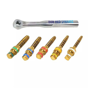Kit de vis d'expansion osseuse manuel 4,0 mm en acier inoxydable, ensemble d'instruments chirurgicaux pour implants dentaires, clé à cliquet CE ergonomique - Product Image 1