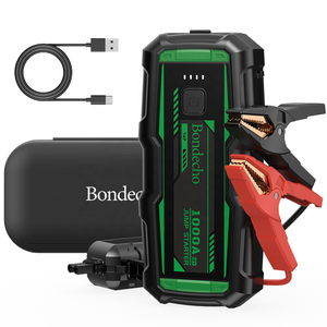 Bondecho Démarreur de Batterie au Lithium 12V et Bloc d'Alimentation Portable 1000A avec Charge Rapide USB-A/USB-C et Lampe Torche LED 3-en-1 - Product Image 1