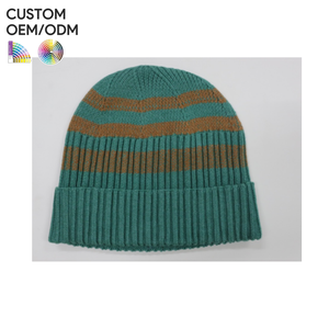Mens <b>beanie</b> cap cotton soft stretch knit style custom logo OEM ODM support for wholesale apparel brands - Product Image 3