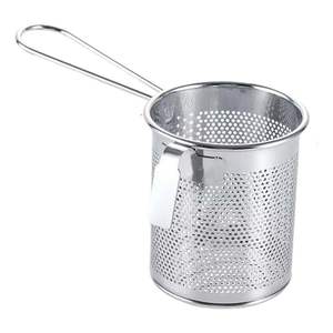 Colador de fideos de acero inoxidable con diseño de malla fina para escurrir pasta, ramen y sopas calientes de forma segura - Product Image 5