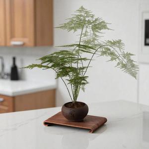 ถาดไม้วอลนัท จานโค้งตกแต่งสำหรับชา เครื่องประดับ เทียน ถาดอาหารไม้ ถาดอเนกประสงค์ไม้ ถาดครัวไม้ - Product Image 4