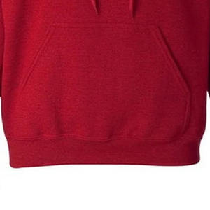 Sudadera con Capucha Clásica Roja Cereza para Hombre, Transpirable, de Mezcla Pesada de Algodón y Felpa, con Cordón Bordado, Sólida, para Invierno - Product Image 5