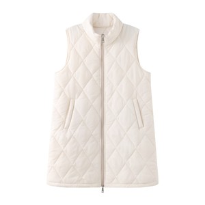 Gilet matelassé polyvalent sans manches à col montant, coupe ajustée, pour le quotidien automne-hiver, à porter seul ou en sous-vêtement - Product Image 2