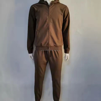 Survêtement unisexe personnalisé avec logo, éco-responsable, grandes tailles, streetwear, sweat à capuche zippé, pantalon de survêtement, manches longues, collection automne-hiver