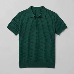 Chemises de golf unisexes décontractées en twill de coton et polyester à prix d'usine, avec broderie et impression de logo personnalisés, manches courtes - Product Image 3