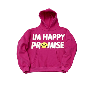 Sudadera con Capucha Personalizada con Estampado 3D en Relieve, Color Rosa, Sudadera de Invierno con Logotipo en Relieve, Sudadera de Felpa de Algodón para Hombre - Product Image 1