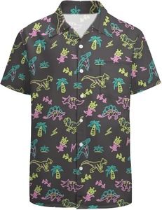 Camisa tropical de verano para hombre, manga corta, estampado floral hawaiano, informal, con botones, colorida, para vacaciones, camisa de verano para hombre - Product Image 5