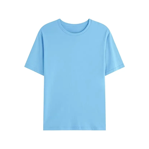 Camiseta informal ajustada para hombre, con lavado ácido, de poliéster y algodón, cuello redondo, manga corta, lavada con piedras, disponible en varios tamaños - Product Image 1