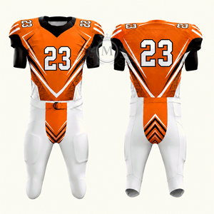 Nouvelle Arrivée Ensembles d'uniformes de football américain pour hommes Personnalisables Vente en gros Manches courtes Respirants Grandes tailles Impression numérique frontale 100% - Product Image 4