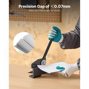 16 Gauge costruzione solida a mano rotante 0.06 capacità di taglio lamiera di acciaio dolce taglio senza gola in acciaio rame tondo tondo - Product Image 4