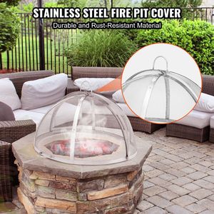 Copertura Moderna per Braciere da Esterno, Diametro 30 Pollici, Accessori Facili da Aprire, Coperchio in Acciaio Inox, Schermo Antifiamma - Product Image 4