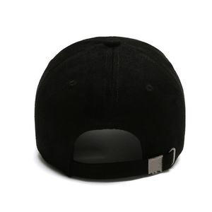 Gorra de Béisbol Negra de 6 Paneles con Bordado de Estrella LA, Visera Ajustada, Estilo Urbano, Unisex, Casual - Product Image 5
