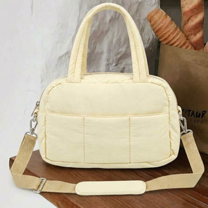 Bolso de Hombro Acolchado para Mujer, Bolsa de Cosméticos con Cierre de Cremallera, Organizador de Maquillaje Portátil de Viaje, con Correa Individual - Product Image 3