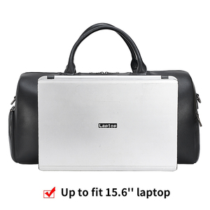 Leather <b>Duffel</b> <b>Bag</b> With Shoe Compartment Duffle <b>Bag</b> Zipper Closure Travel Weekender <b>Bag</b> Black <b>Duffel</b> <b>Bag</b> Travel Duffle <b>Bag</b> - Product Image 4