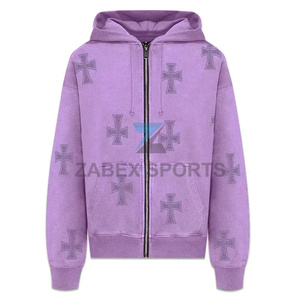 Sudadera con Pedrería Personalizada para Hombre, Sudadera con Capucha con Pedrería para Hombre al por Mayor, Proveedor Premium de Moda - Product Image 1