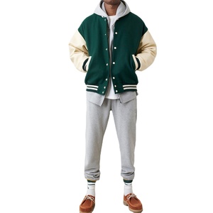 Vestes Versity College pour hommes grande taille vestes universitaires vierges en gros veste universitaire Letterman unie avec logo personnalisé pour hommes 2026 - Product Image 3