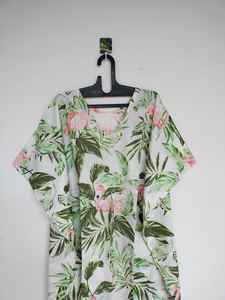 Robe Kaftan en Coton Indien Faite à la Main, Cache-maillot de Plage Kimono, Coupe Décontractée, Style Bohème, Vêtement d'Été pour Femme - Product Image 2