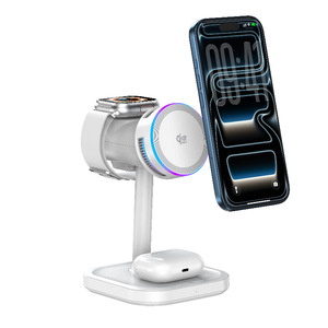 แท่นชาร์จไร้สายแม่เหล็กแบบเร็ว พร้อมไฟกลางคืน 2 สี สำหรับ iPhone, Apple Watch และ AirPods - Product Image 1