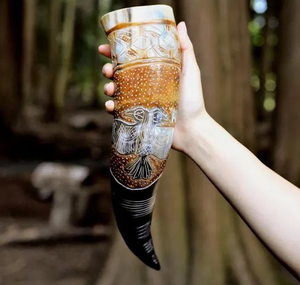 Natural <b>Horn</b> Viking <b>Drinking</b> <b>Horn</b> Hand-Carved Viking <b>Drinking</b> <b>Horn</b> - Product Image 6