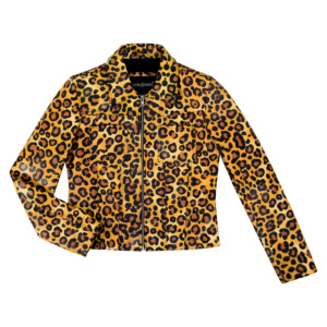 Chaqueta de Cuero Napa de Oveja Genuina con Estampado de Leopardo para Mujer, Cierres YKK, Chaqueta de Cuero Personalizada, Fabricante Mayorista de Marca Privada - Product Image 4