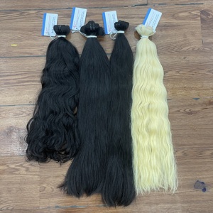 ผมต่อเวียดนามแท้แบบเวฟธรรมชาติ  แบบ Double Drawn  สีบลอนด์เปียโน 613 - Product Image 2
