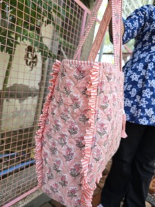 Everyday Shoulder Carry <b>Bag</b> Made From Quilted Cotton With Hand Block Floral Design Offering Space Comfort And <b>Long</b> Lasting Use - Product Image 6