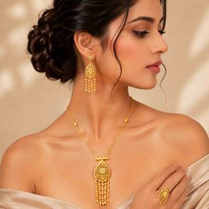 Vente en gros de bijoux en or plaqué 14K, 18K, 24K, design turc, pendentif tendance, ensemble de bijoux, style Dubaï, bijoux traditionnels, Oro Joyeria - Product Image 3