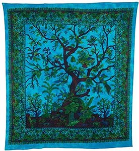 Printed TRIO LIFE Home or Dorm Wall Hanging Hippie Home Decor Art Tapestry Queen Size Bedspread Custom Indian - Product Image 2