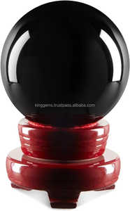 Esfera de piedras preciosas de obsidiana negra de alta calidad al por mayor colección curativa tallada a mano para Feng Shui y amor para decoración de regalo - Product Image 2