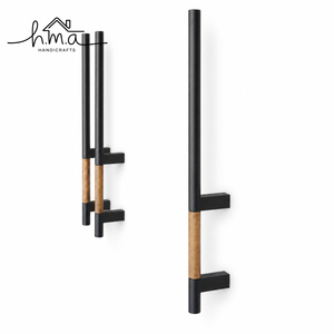 Poignée de meuble en laiton doré mat, forme de barre ondulée organique, moderne et minimaliste, pour tiroir, sculptée - Product Image 6
