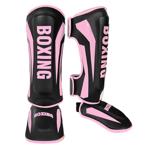 Protector de Espinilla y Empeine Personalizado para MMA, Boxeo y Muay Thai, Diseño Clásico, Protección Elástica de PU, Almohadillas de Compresión para Entrenamiento - Product Image 1