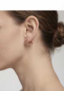 Boucles d'oreilles tendance pour femmes, couleur or rose, plaqué or, zircon, ailes, bijoux de mode - Product Image 4