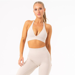 New Arrival Good Quality Latest Design Women Yoga Set Best Fashion Elastic Waist Fitness Custom Yoga Set for Sale and Yoga - Product Image 5