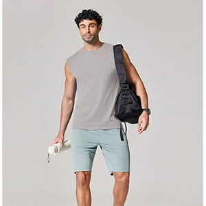 Five B <b>Men's</b> <b>Summer</b> Sleeveless Hip Hop T-shirt Casual Loose Solid Color Knitted Vest Sweatshirt Quick Dry Breathable Sustainable - Product Image 6