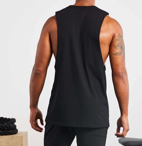 Camiseta sin mangas premium personalizada para hombre, transpirable, de poliéster/algodón, para gimnasio, con impresión digital, marca privada, ropa deportiva. - Product Image 4