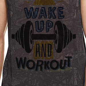 Men's Black O-Neck <b>Sleeveless</b> Knitted Tank Top Printed Pattern Casual Breathable Cotton Quick Dry Eco-Friendly Workout Wear - Product Image 3