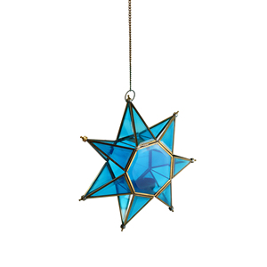 Star <b>Lanterns</b> Colored Full Glass Finishing Hanging Star T-light <b>Holder</b> for Home Festive and Indoor Decor <b>Candle</b> Stand - Product Image 2