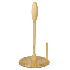 Modern Wooden Paper Towel <b>Holder</b> Standing Wood Kitchen Roll Organizer Stylish Eco-Friendly Napkin Stand For Home & Office Use - Product Image 4
