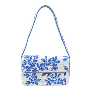 Bolso Bandolera de Lujo con Cuentas Geométricas Azules, Hecho a Mano, para Mujer, Elegante, para Fiestas - Product Image 4