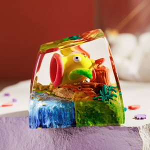 Keycaps Artisanat Forêt Mystique, Keycaps Artisanat Personnalisé, Keycaps Anime Mignons, Keycaps Verts, Ensemble de Keycaps, Keycaps en Bois - Product Image 4